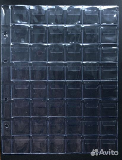 Лист прозрачный 200х 250 мм для монет, холдеров