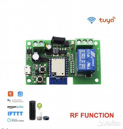 Умное WiFi+433MHZ реле 7-32V с сухим контактом