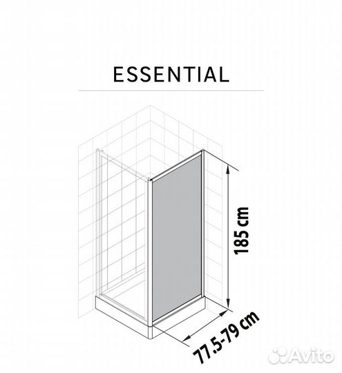 Панель Sensea Essential 80x185 см