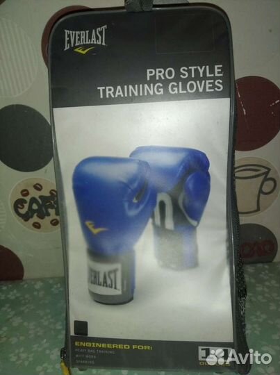 Новые Боксерские перчатки Everlast синие