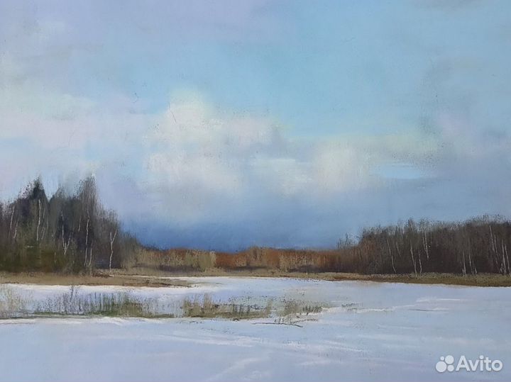 Этюд пастель пейзаж