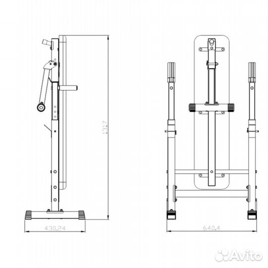 Скамья со стойками под штангу DFC D6453