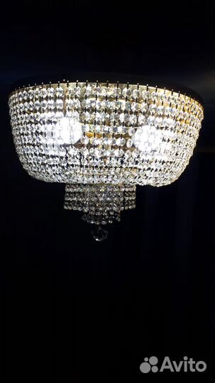 Люстра хрустальная чехия бу