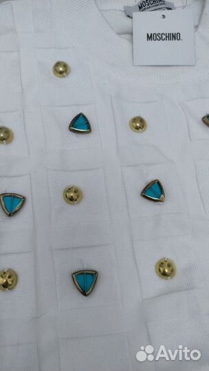 Трикотажный костюм с камнями xs