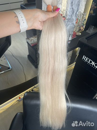 Волосы для наращивания 70 см блонд