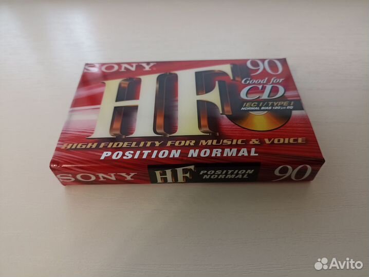 Кассета запечатанная Sony c-90hfc hf 90 iec/type 1