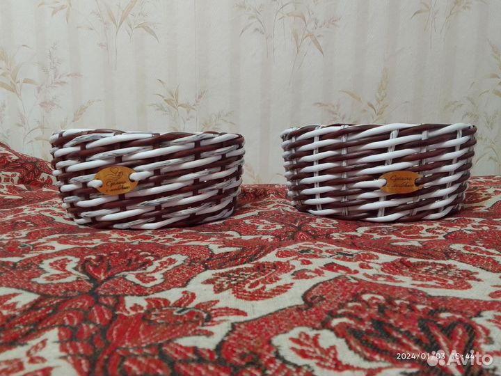 Корзинка из ротанга диаметр 24, высота 11 см