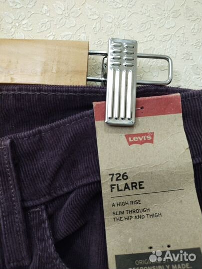 Джинсы levis новые клёш вельвет