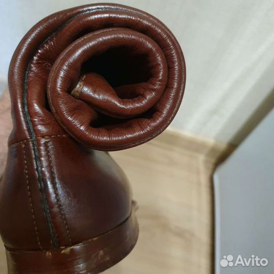 Коричневые хромовые сапоги немецкие гдр
