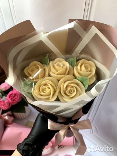 Вкусные букеты из натурального шоколада