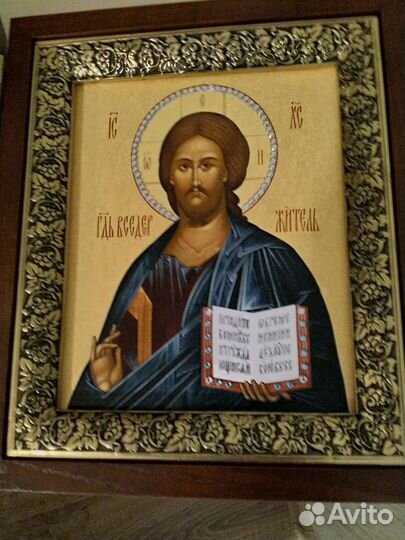 Икона складень печать на холсте, венчальная пара