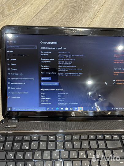 Ноутбук HP pavilion g6