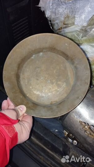 Тарелка, тазик латунная