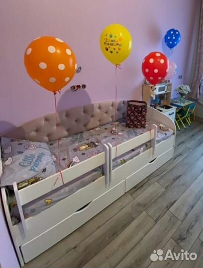 Кровать лдсп велюр от 2х лет разные цвета