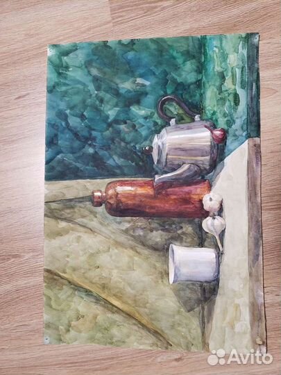 Натюрморт много работ (внутри)