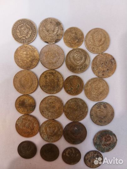 Монеты СССР 1 и 2 копейки