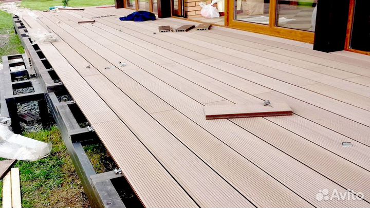 Террасная доска из дпк полнотелая