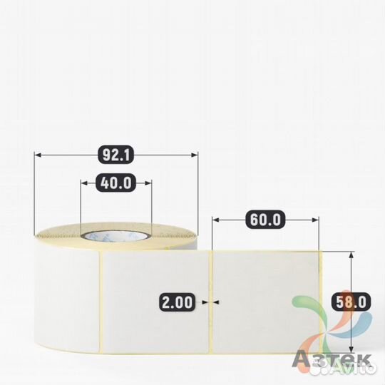 Этикетка 58х60 500шт IQ code Termo TOP
