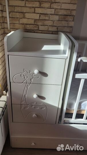 Детская кровать трансформер смаятником Forest Kids