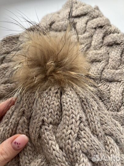 Комплект шапка и снуд женский зимний