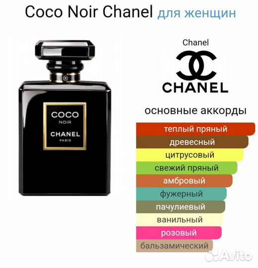 Парфюм духи женские Coco Noir Chanel 100мл lux