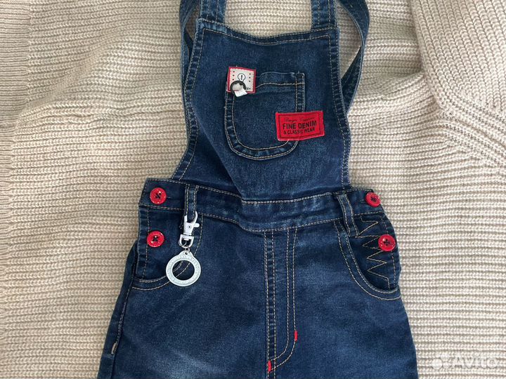 Джинсовый комбинезон 98