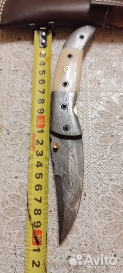 Нож складной ручной работы Дамаск