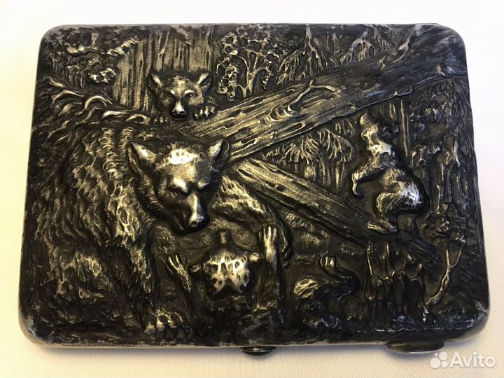 Портсигар серебро 84