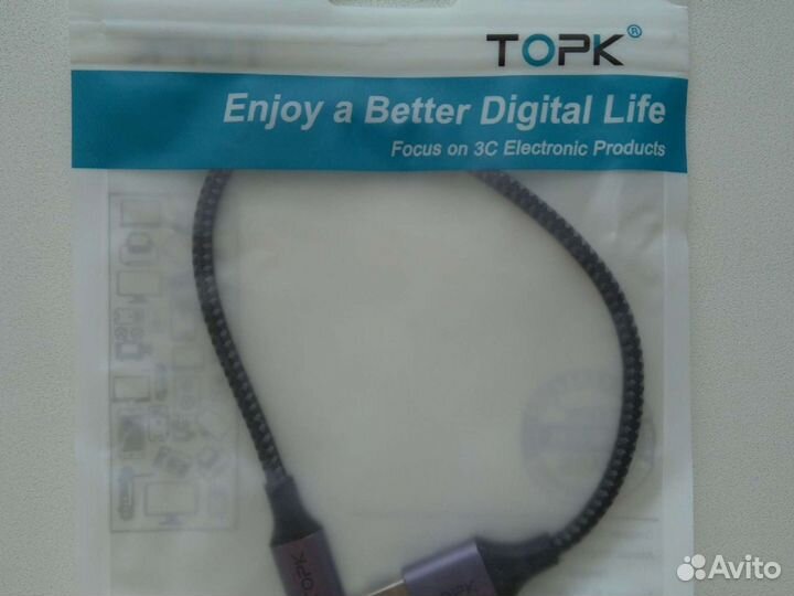 USB Type-C фирменный кабель 25см