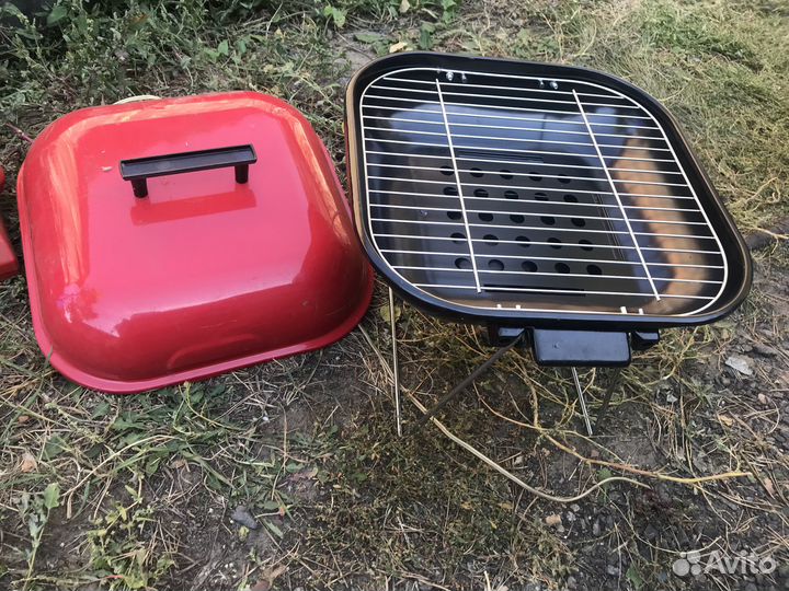 Переносной угольный гриль барбекю