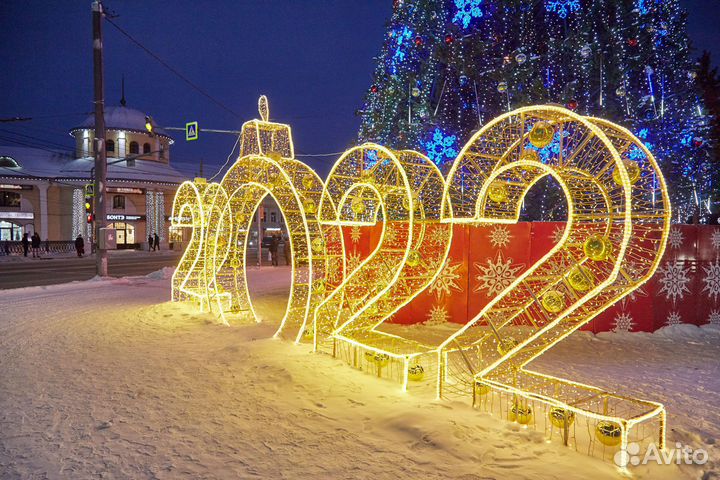 Светодиодные фигуры снеговик