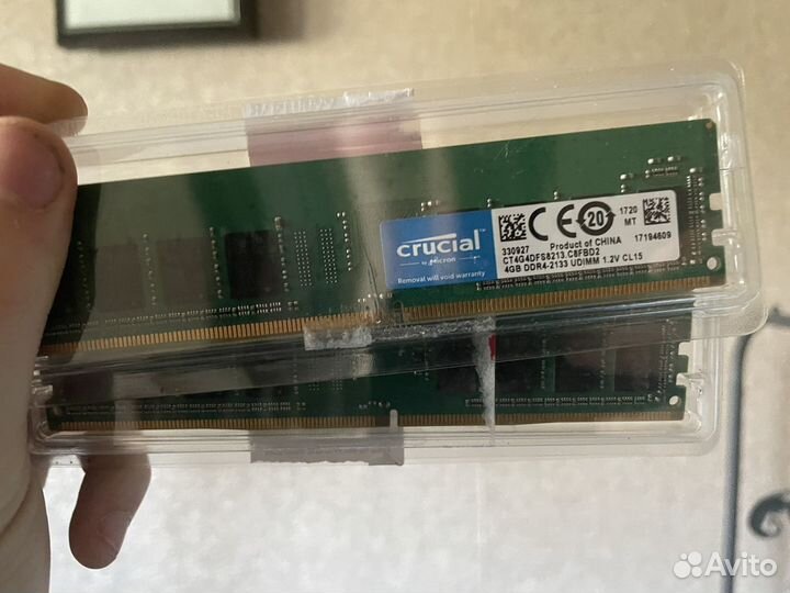 Оперативная память ddr4 8gb 2133 crucial