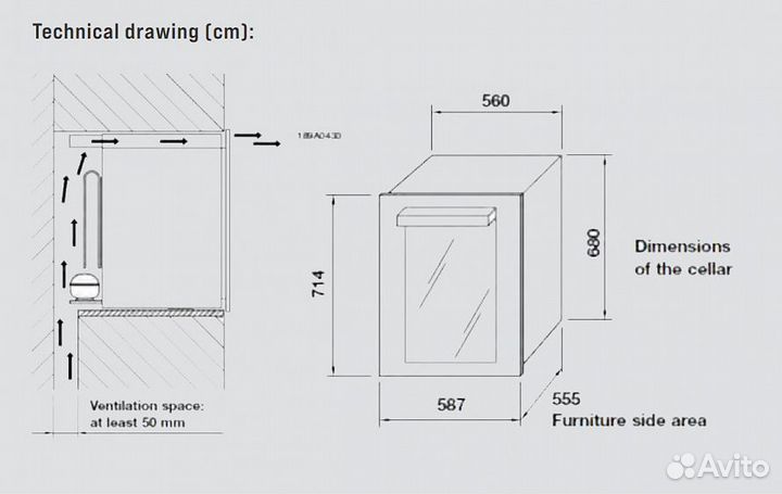 Винный шкаф lofra zbrbi36T brass две зоны