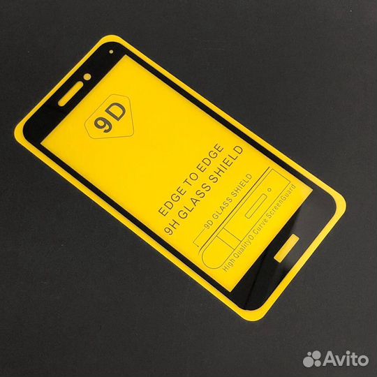 Защитное стекло на Honor 8 lite чёрное