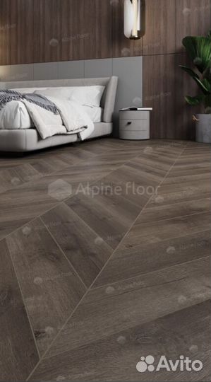 Spc ламинат Alpine floor LVT Дуб Антарес Chevron