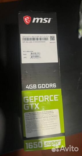 Видеокарта gtx 1650 super 4gb