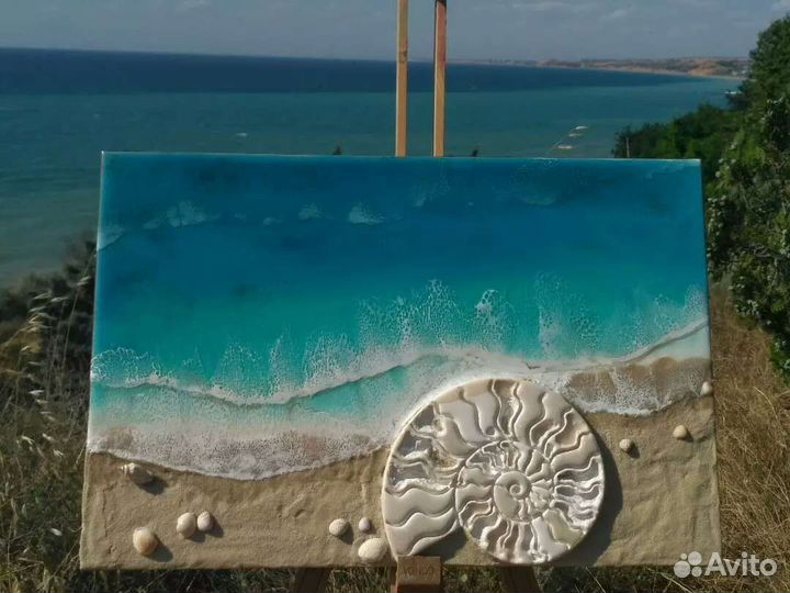 Картина / панно море resin art