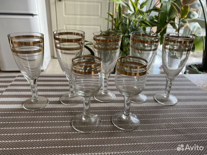 Рюмки СССР тонкое цветное стекло