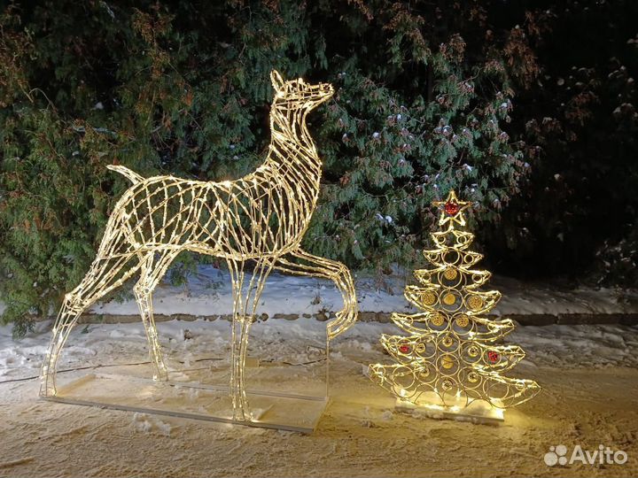 Уличные световые фигуры Олень