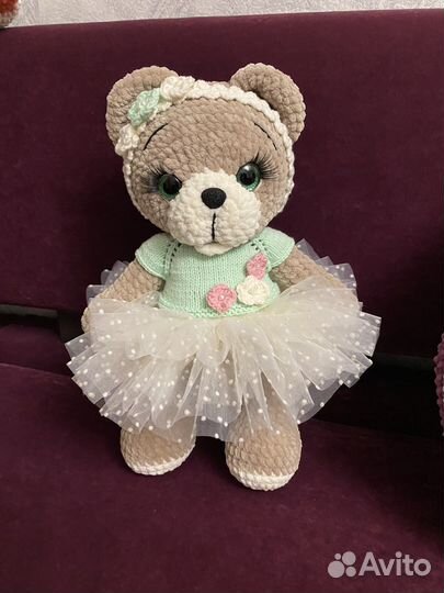 Вязаные игрушки мишка