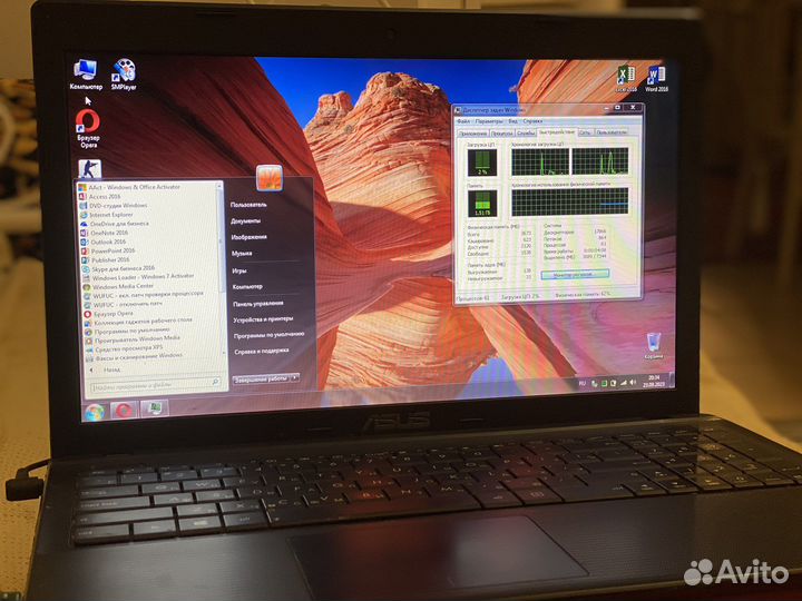Asus ноут 4gb/500gb 2x1.7ghz иннет word фильмы