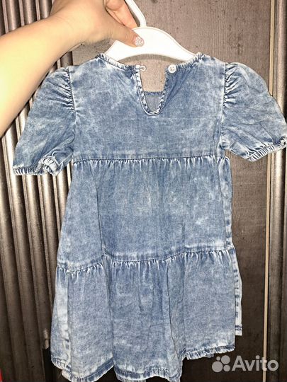 Джинсовое платьедля девочки 92
