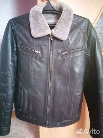 Кожаная дубленка