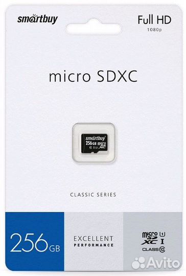 Карта памяти Micro SD 256 Гб