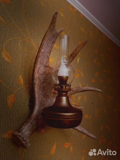 Светильник из рогов лося