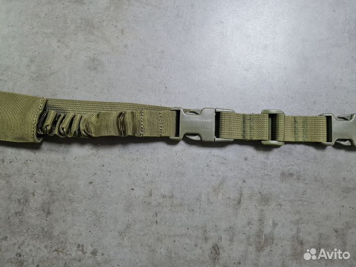 Ремень оружейный зеленый с антабкой