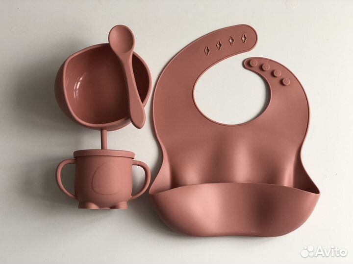 Силиконовая тарелка, посуда для детей