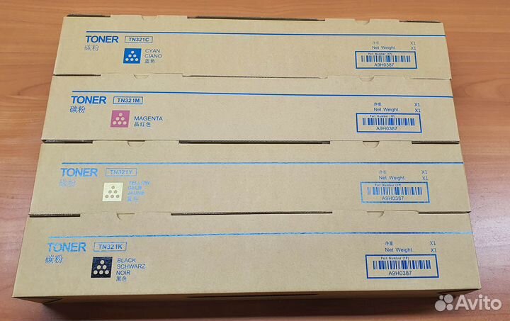 Тонер TN-321 комплект(C,M,Y,K) для Konica Minolta