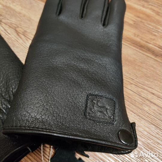 Перчатки мужские натур. мех и кожа оленя