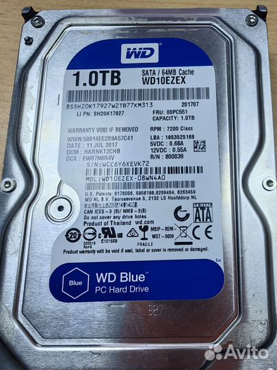 Жесткий диск 1 тб wd 3.5